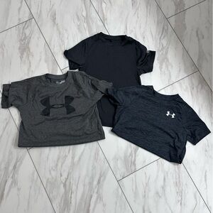 Under Armour Black and Gray T-Shirt Trio